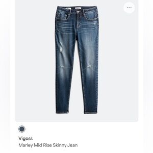 Vigoss Marley Skinny Blue Denim Women's Jeans 18W